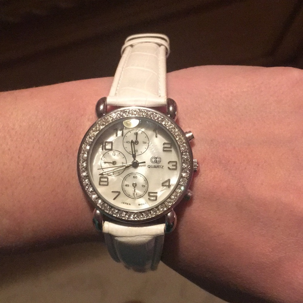 White quartz watch